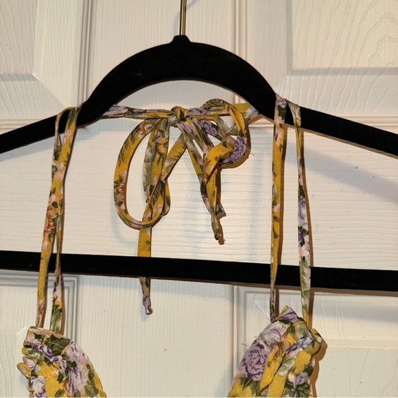 SHEIN Yellow Halter Floral Dress - Picture 8 of 8